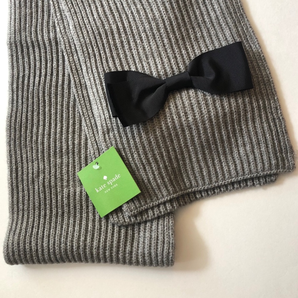 Kate Spade Heather Knitted Scarf with Bow